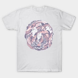 Npink Abstract Wave of Thoughts No 1 T-Shirt